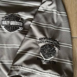 Harley Davidson Large L performance grey polo shirt